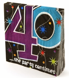40 birthday napkins